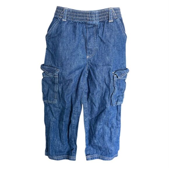 Toddler Boys Garanimals Pull-On Waist Cargo Jeans - Sz 5T - Picture 1 of 1